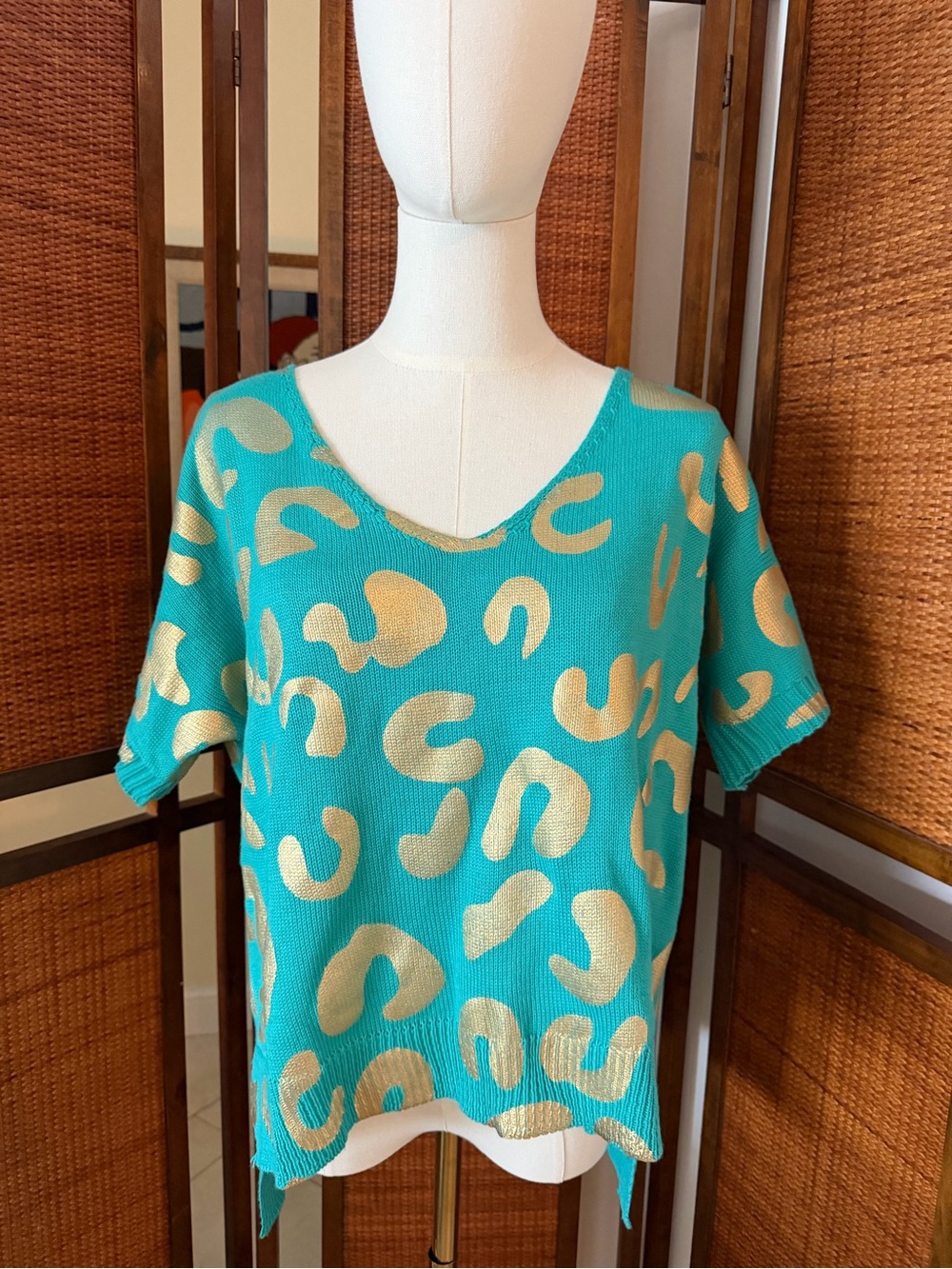 Amoli Let’s go Jags knit top small NWT